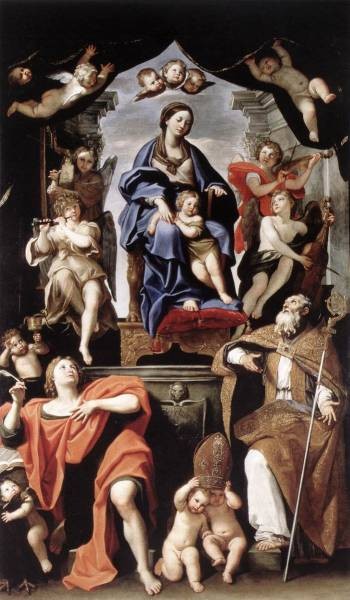 Madonna and CHild with St Petronius and St John the Baptist